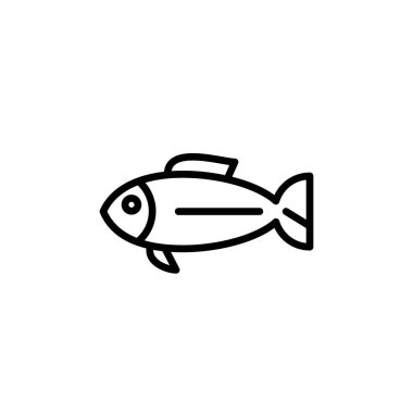 Balık simgesi şablonunun Çizim Vektörü grafiği