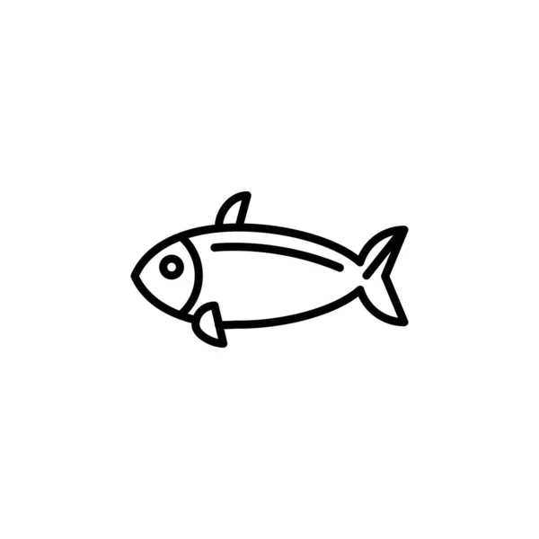 Illustration Vector Graphic Fish Icon Template — Stock Vector