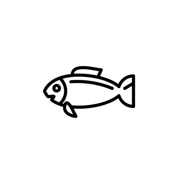 Illustration Vektor Grafisk Fisk Ikon Mall — Stock vektor