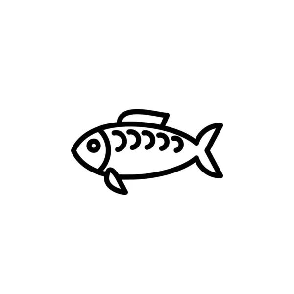 Illustration Vector Graphic Fish Icon Template — Stock Vector