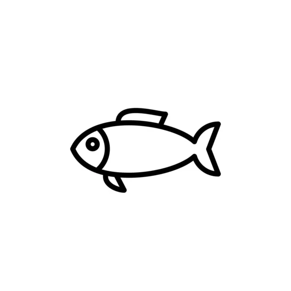 Illustration Vektor Grafisk Fisk Ikon Mall — Stock vektor