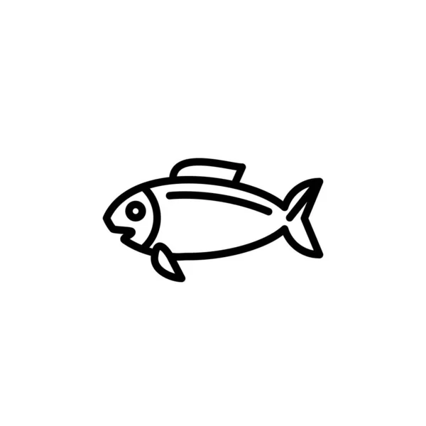 Ilustración Vector Gráfico Peces Icono Plantilla — Archivo Imágenes Vectoriales