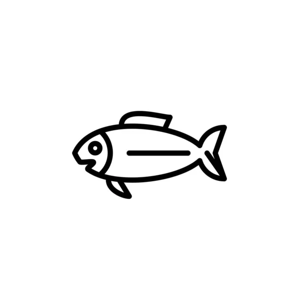 Ilustracja Wektorowa Grafika Szablonu Ikony Ryb — Wektor stockowy