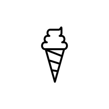 Dondurma simgesi şablonunun İllüstrasyon Vektörü grafiği
