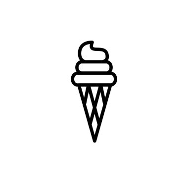 Dondurma simgesi şablonunun İllüstrasyon Vektörü grafiği