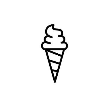 Dondurma simgesi şablonunun İllüstrasyon Vektörü grafiği