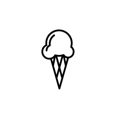 Dondurma simgesi şablonunun İllüstrasyon Vektörü grafiği