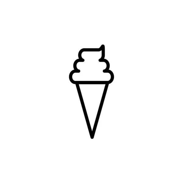Векторный Рисунок Шаблона Иконки Мороженого — стоковый вектор