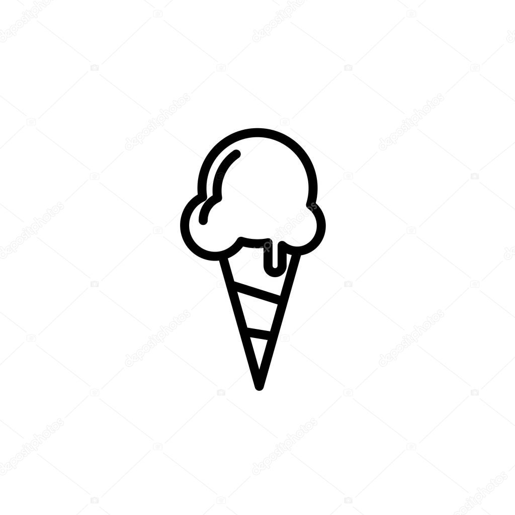 Illustration Vector graphic of ice cream icon template