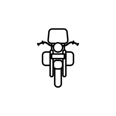 Motosiklet simgesi şablonunun İllüstrasyon Vektörü grafiği