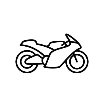 Motosiklet simgesi şablonunun İllüstrasyon Vektörü grafiği