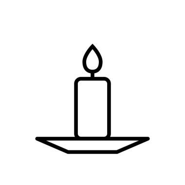 Mum ikonu. Din, doğum günü, kutlama için vektör tasarımı