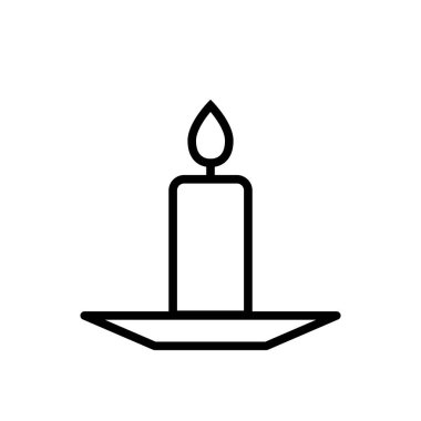 Mum ikonu. Din, doğum günü, kutlama için vektör tasarımı