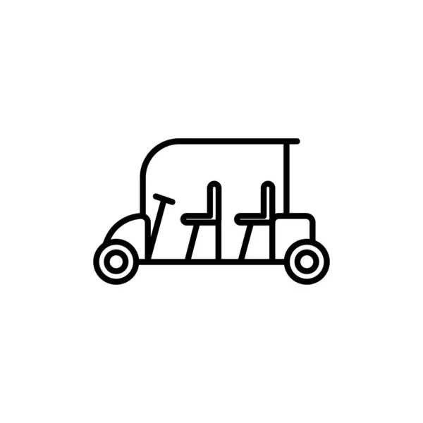 Golf Cart Ikone Illustration Design Vektor Illustration Kann Für Themen — Stockvektor