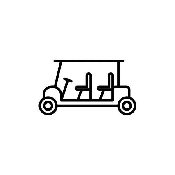 Golf Cart Ikone Illustration Design Vektor Illustration Kann Für Themen — Stockvektor