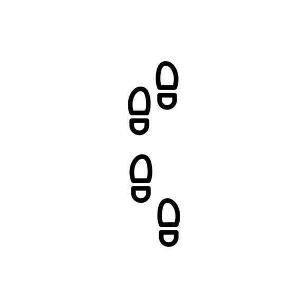 Illustration Vektorgrafik Der Vorlage Für Das Bootprint Symbol — Stockvektor