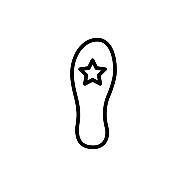 Illustration Vektorgrafik Der Vorlage Für Das Bootprint Symbol — Stockvektor