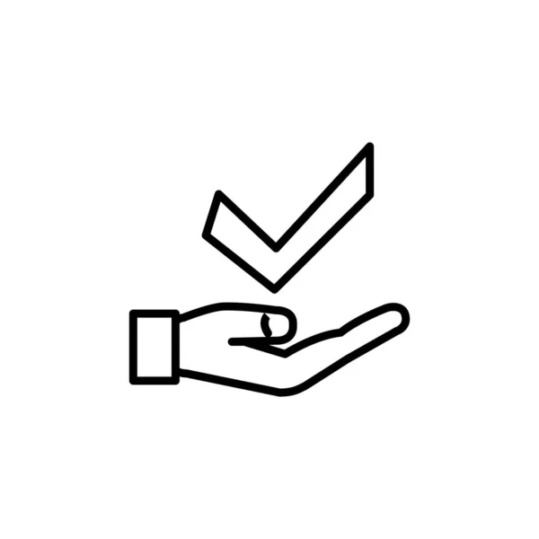 Illustration Vector Graphic Hand Gesture Approved Icon — Stock Vector