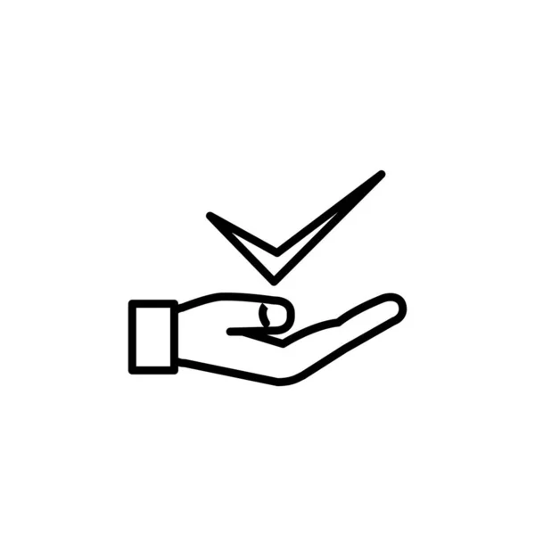 Illustration Vector Graphic Hand Gesture Approved Icon — Stock Vector
