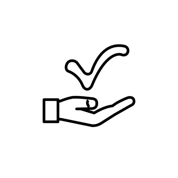 Illustration Vector Graphic Hand Gesture Approved Icon — Stock Vector