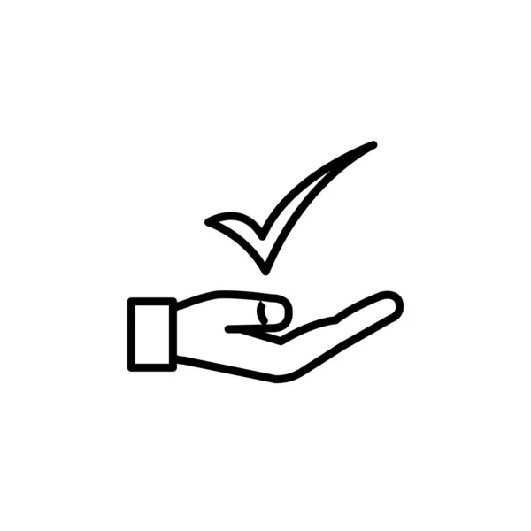 Иллюстрация Векторное Изображение Одобренной Иконки Жеста Руки — стоковый вектор