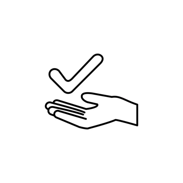 Illustration Vector Graphic Hand Gesture Approved Icon — Stock Vector