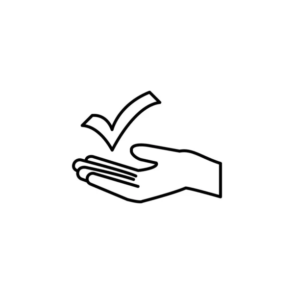 Illustration Vector Graphic Hand Gesture Approved Icon — Stock Vector