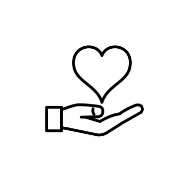 El ve kalbin çizimi, aşk simgesi