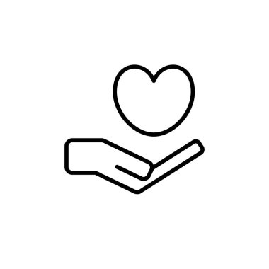 El ve kalbin çizimi, aşk simgesi