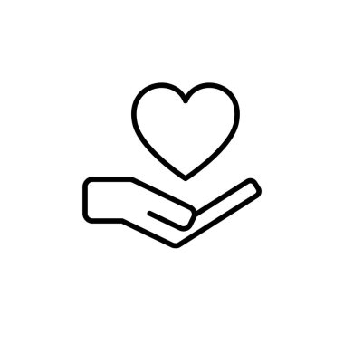 El ve kalbin çizimi, aşk simgesi