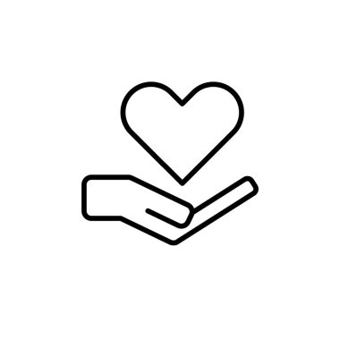 El ve kalbin çizimi, aşk simgesi