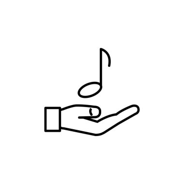 El ve müzik simgesinin İllüstrasyon Vektörü grafiği