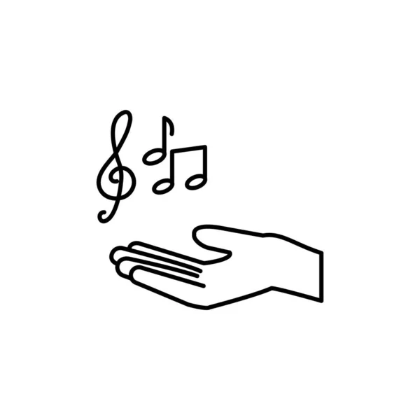 Illustration Vector Graphic Hand Music Icon — Stock Vector