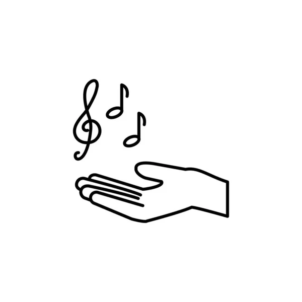 Векторная Графика Изображением Руки Музыки — стоковый вектор