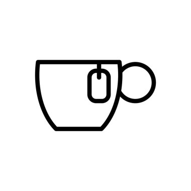 Çay ikonu şablonunun İllüstrasyon Vektörü grafiği