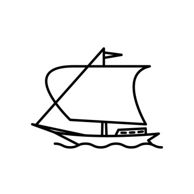 Rüzgar gemisi simge şablonunun İllüstrasyon Vektörü grafiği