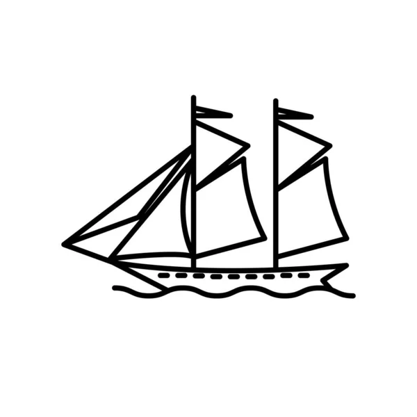 Illustration Vektorgrafik Der Windschiffsymbol Vorlage — Stockvektor