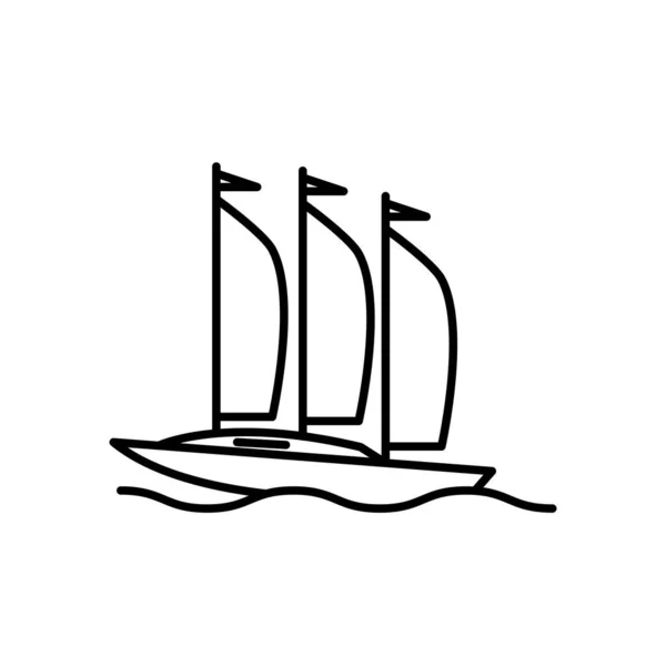 Ілюстрація Векторна Графіка Шаблону Значка Вітрового Корабля — стоковий вектор