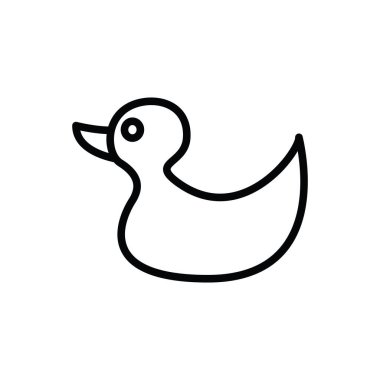 Ördek simgesi şablonunun Çizim Vektörü grafiği