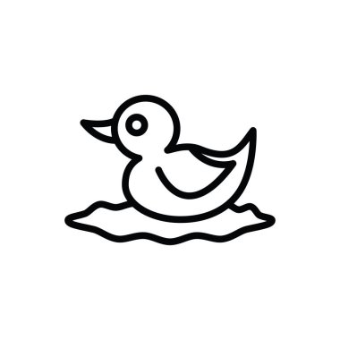 Ördek simgesi şablonunun Çizim Vektörü grafiği