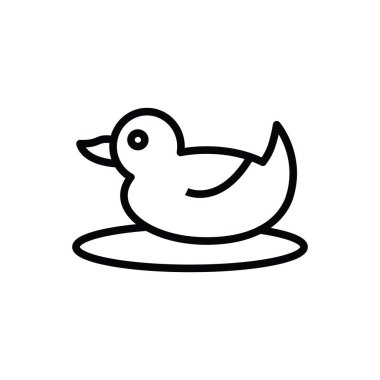 Ördek simgesi şablonunun Çizim Vektörü grafiği
