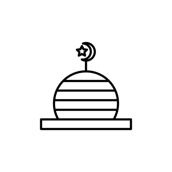 Ilustracja Wektorowa Grafika Szablonu Ikony Meczetu — Wektor stockowy
