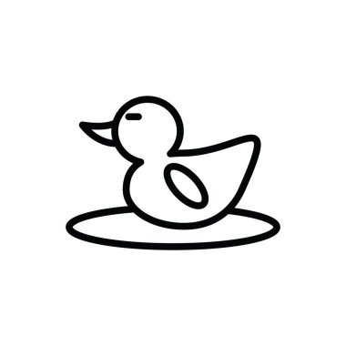 Ördek simgesi şablonunun Çizim Vektörü grafiği