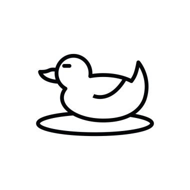 Ördek simgesi şablonunun Çizim Vektörü grafiği