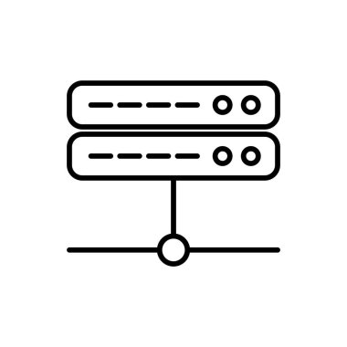 Sunucu simgesi şablonunun İllüstrasyon Vektörü grafiği