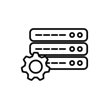 Sunucu simgesi şablonunun İllüstrasyon Vektörü grafiği