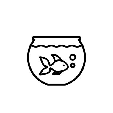 Akvaryum simge şablonunun İllüstrasyon Vektörü grafiği
