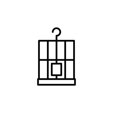 Kuş kafesi simgesinin İllüstrasyon Vektörü grafiği