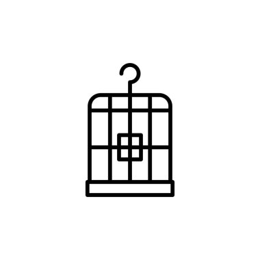 Kuş kafesi simgesinin İllüstrasyon Vektörü grafiği