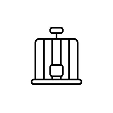 Kuş kafesi simgesinin İllüstrasyon Vektörü grafiği